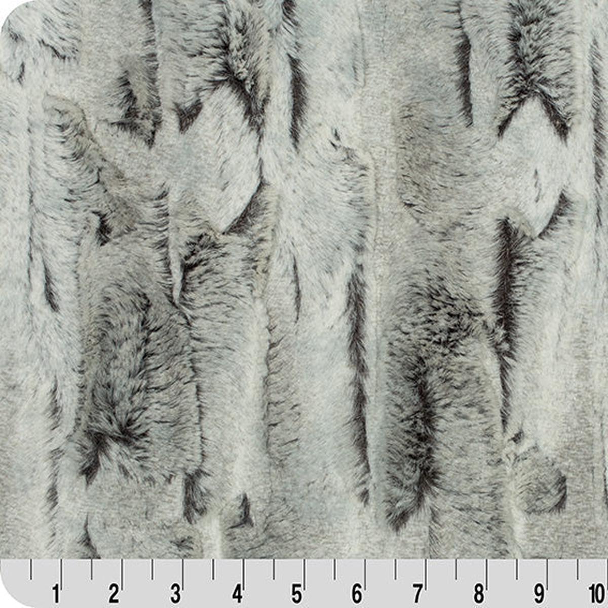 Sterling/Black Luxe Cuddle Silver Fox 58/60" Fabric Per Yard