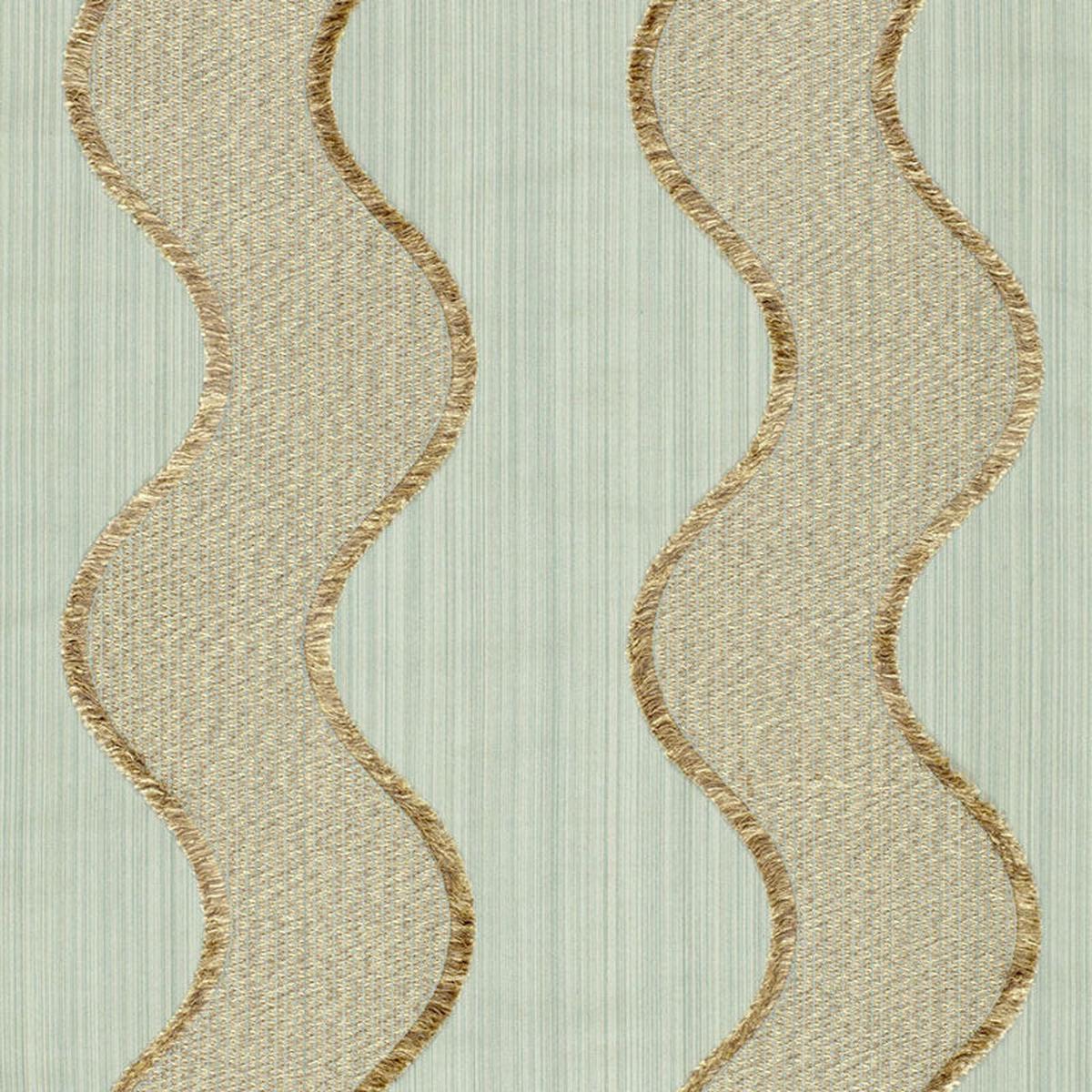 Wavelength - Aqua - Schumacher 63702 Fabric