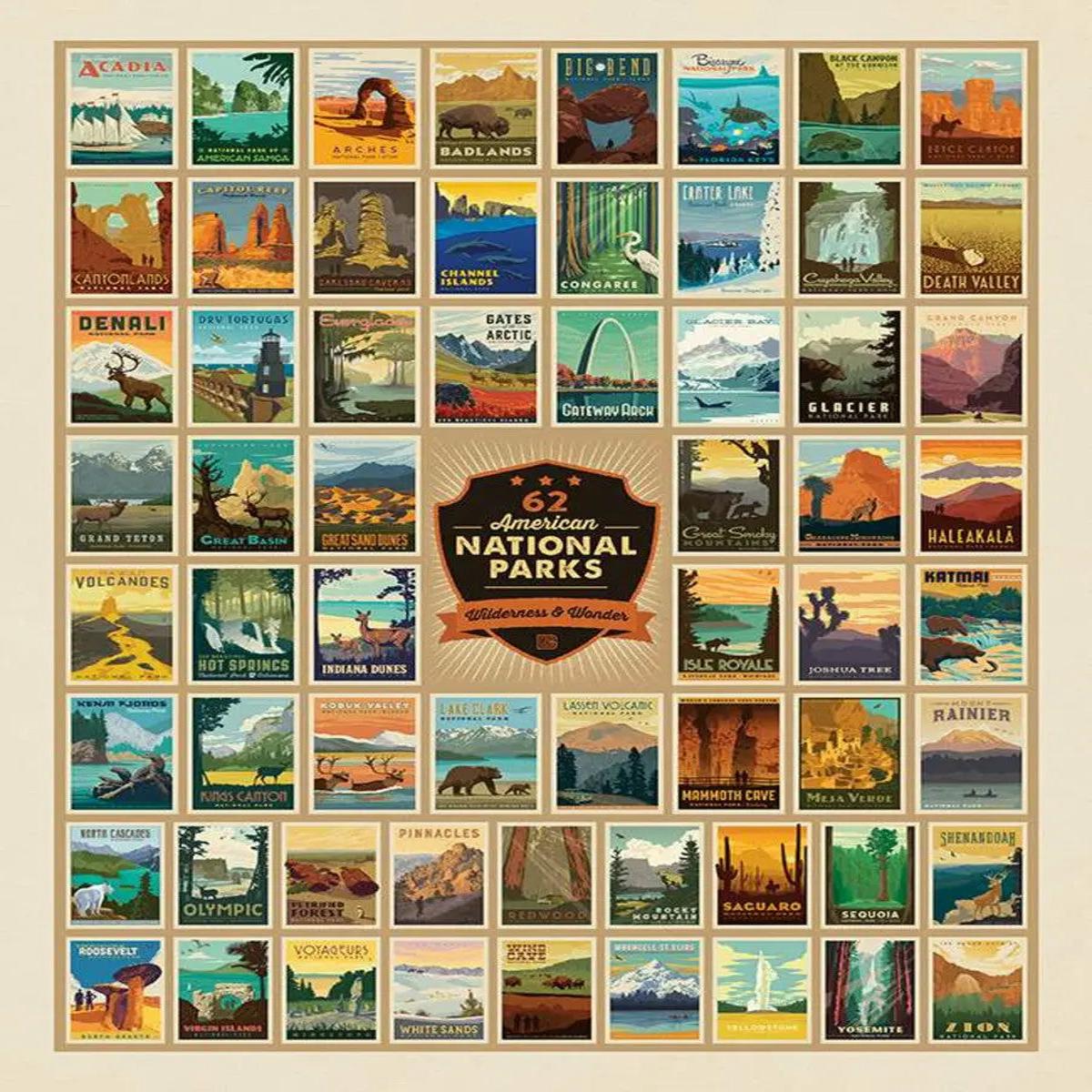 National Parks Wilderness Wonders Panel 54" x 72"