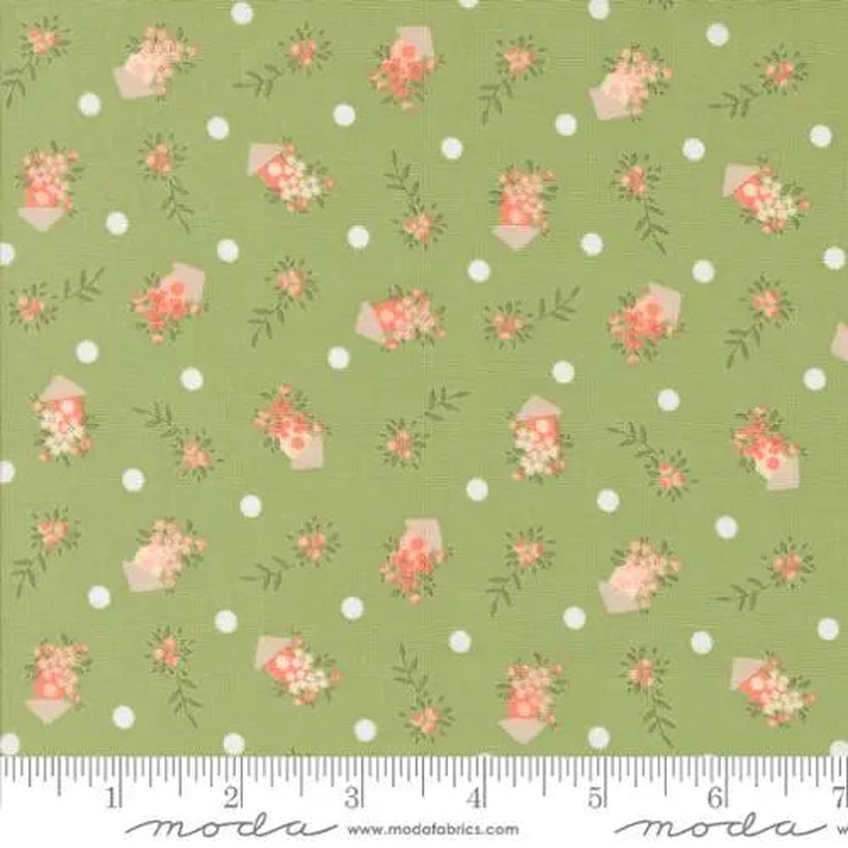 Green Abloom Cucumber Birdhouses Novelty Houses Floral 44"/45" Fabric Per Yard