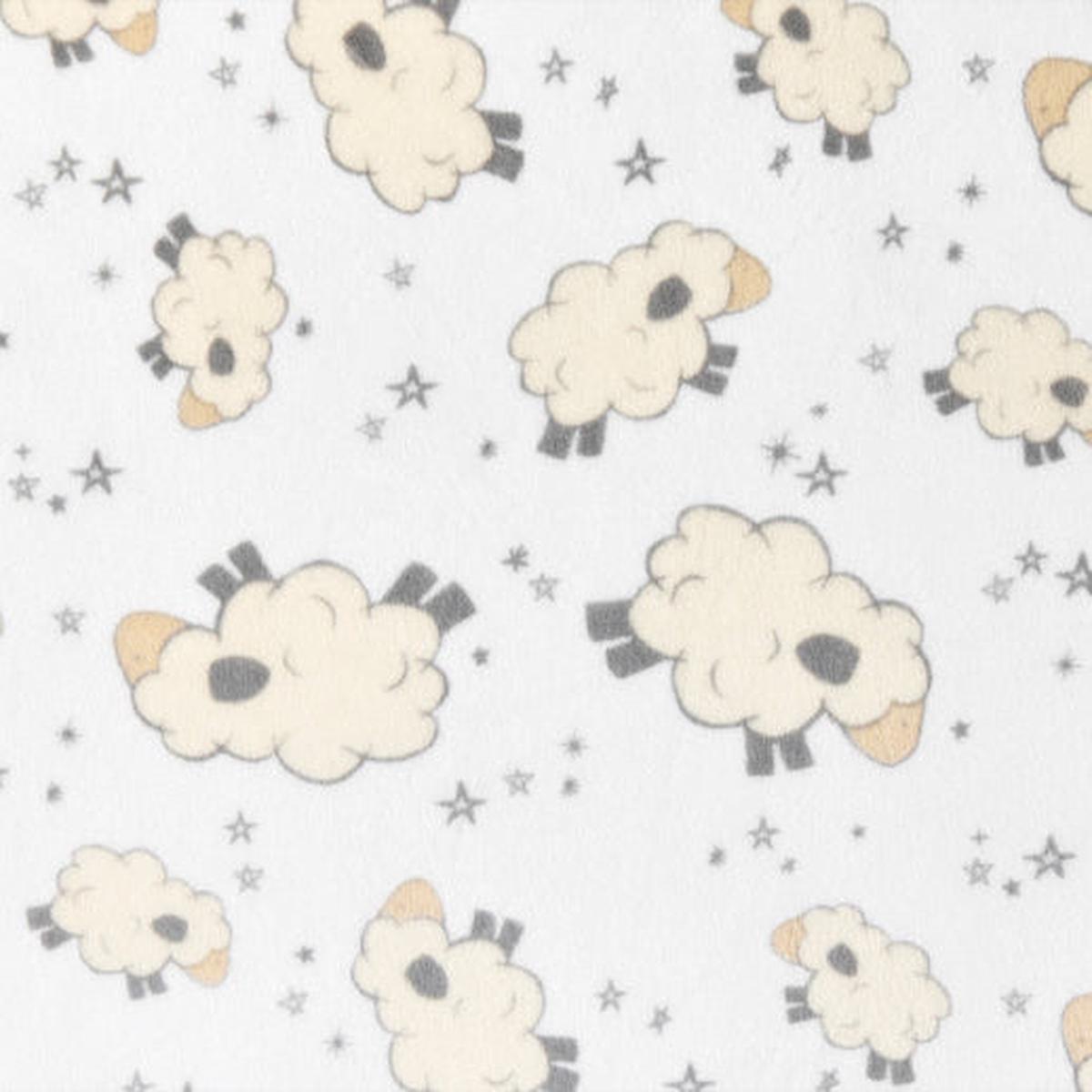 Ivory Baaa Digital Cuddle 58/60" Fabric Per Yard