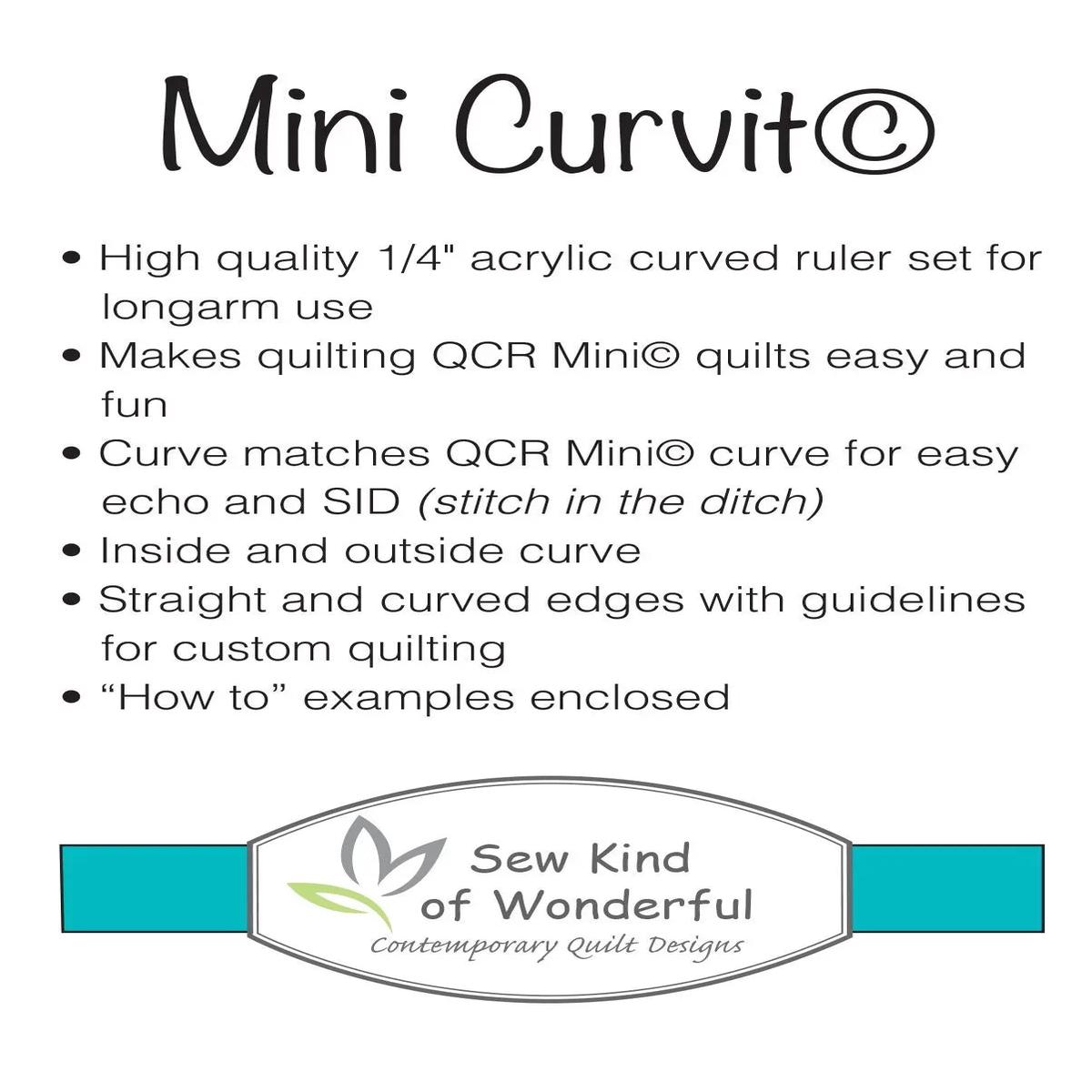 Mini Curvit Ruler for Longarm Quilting
