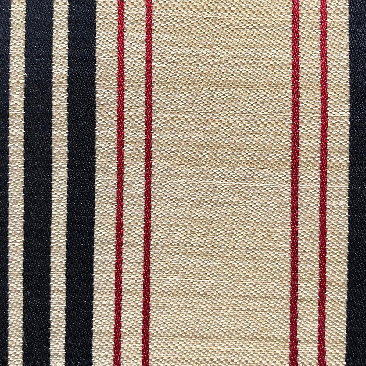 Ardennais Silk Horsehair - Beige / Black / Red by Scalamandre Fabric