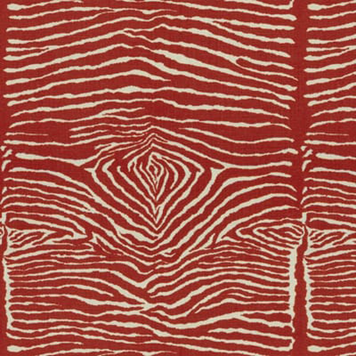BR-79168.19.0 LE ZEBRE LINEN PRINT RED - BRUNSCHWIG & FILS Fabric
