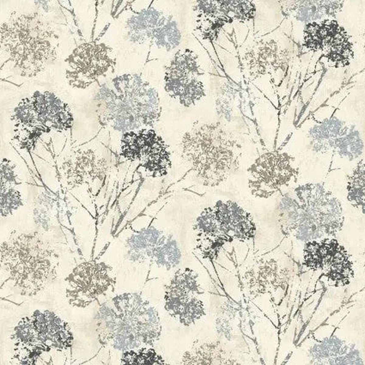 Natural Plaster Dandelion Stamp Cotton Wideback Fabric per yard