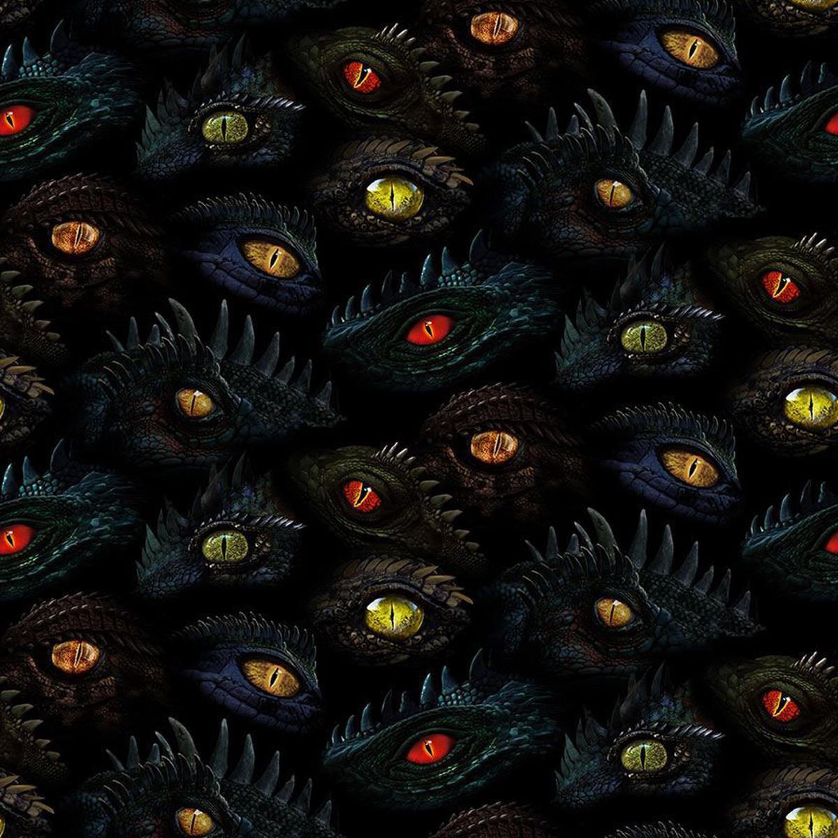 Black Dragon's Eyes Cotton 44"/45" Fabric Per Yard