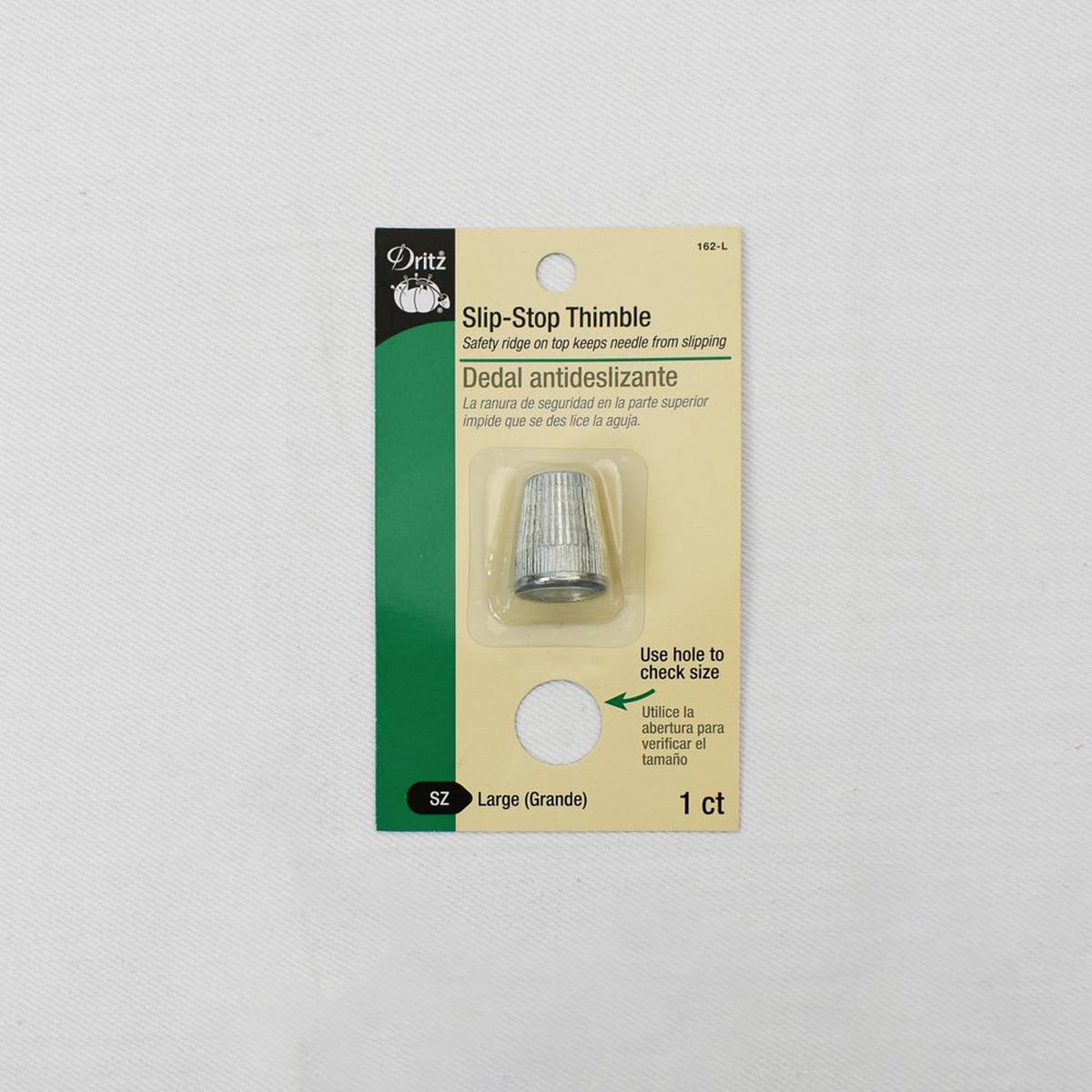 Slip-Stop Thimble - size Large - Dritz for Quilting and Sewing 1 piece