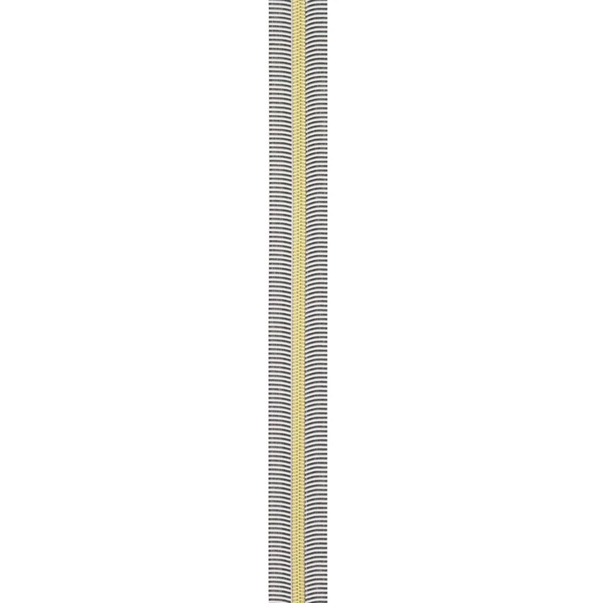 Black/White 5 Nylon Gold Coil Zippers