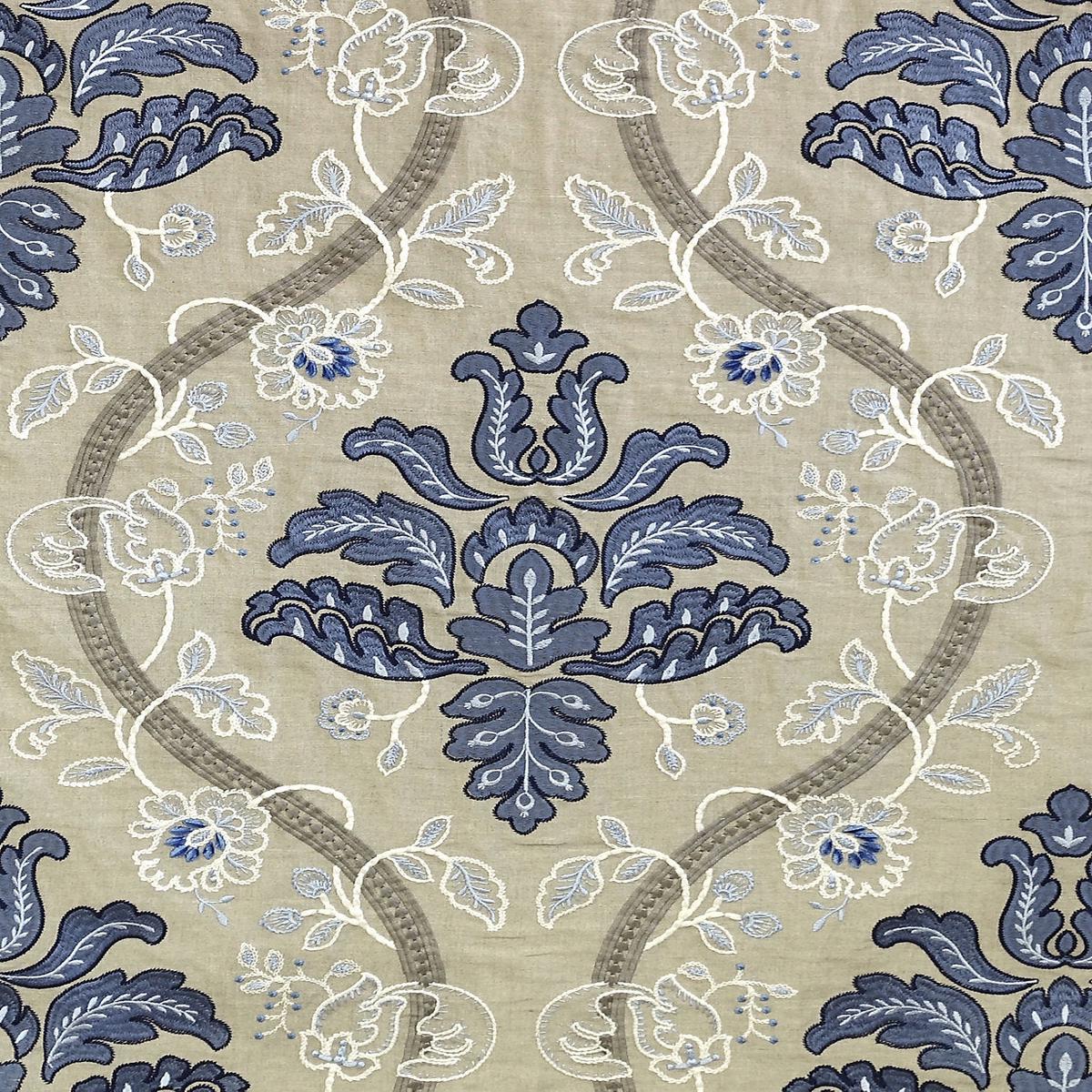 Isabella Embroidery - Porcelain by Scalamandre Fabric
