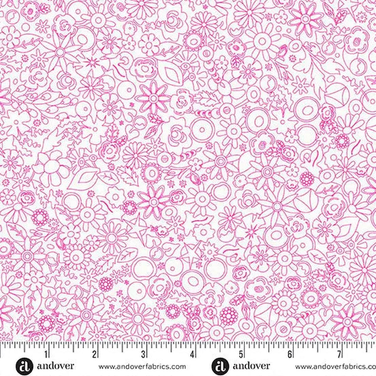 Sun Print Whisper Cosmos Woodland 44"/45" Fabric Per Yard