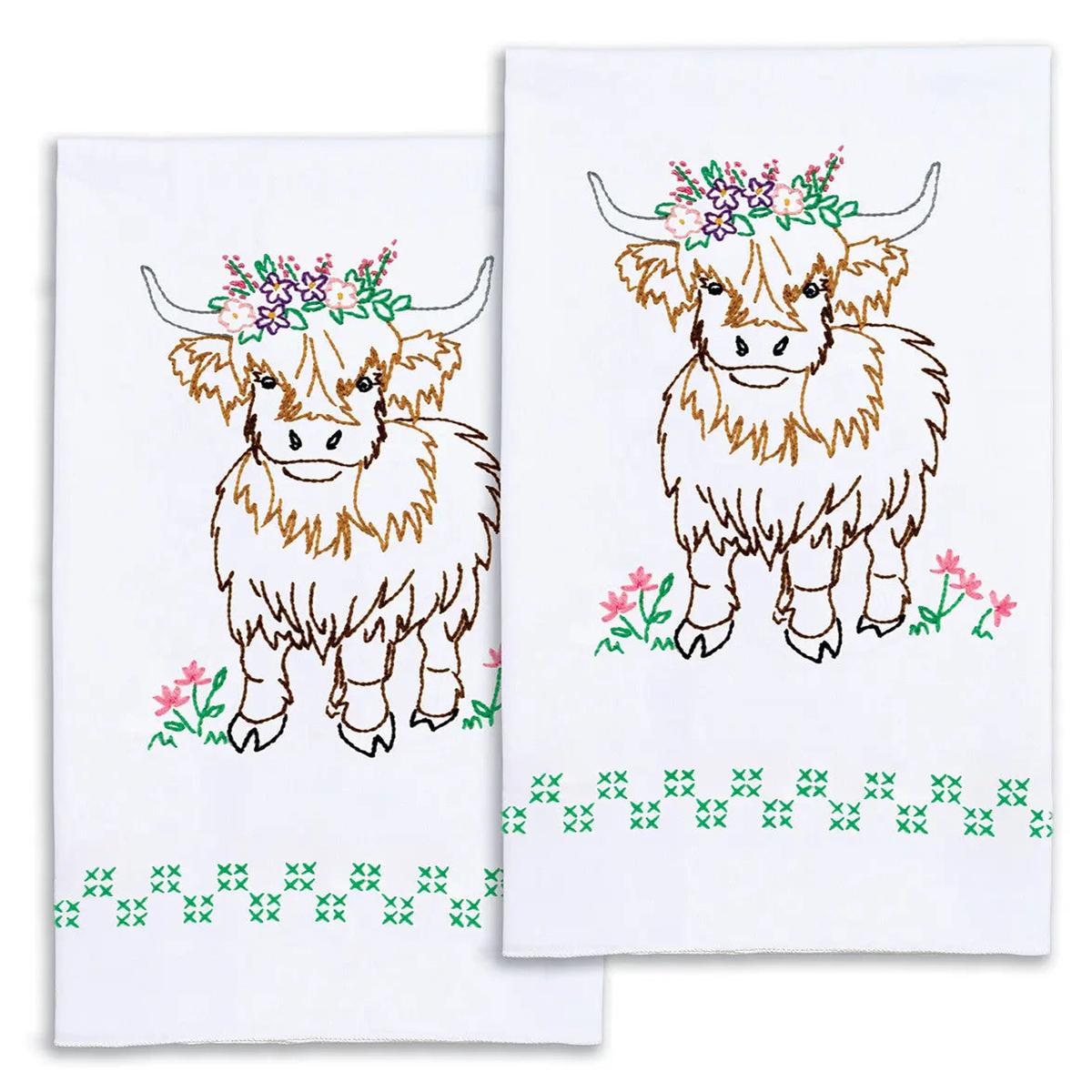 Highland Cow Decorative Hand Towels