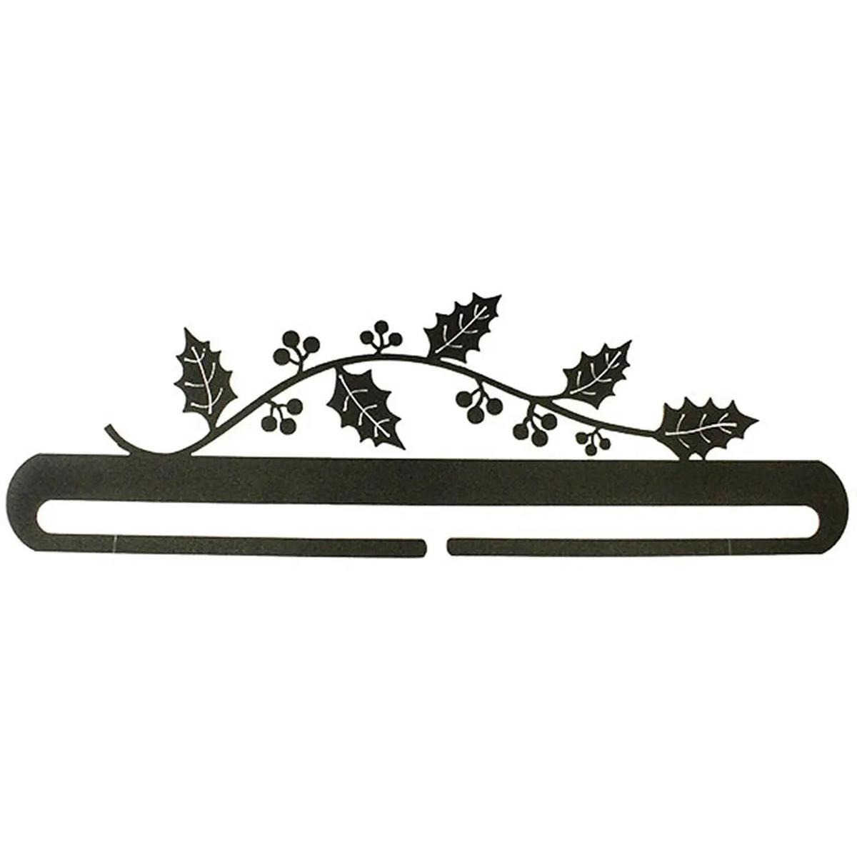 18in Holly n Berries Split Bottom Charcoal