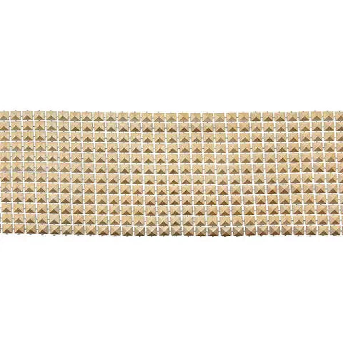 Yaya Han Sew on Maille Trim 4.5" Gold - Per Yard