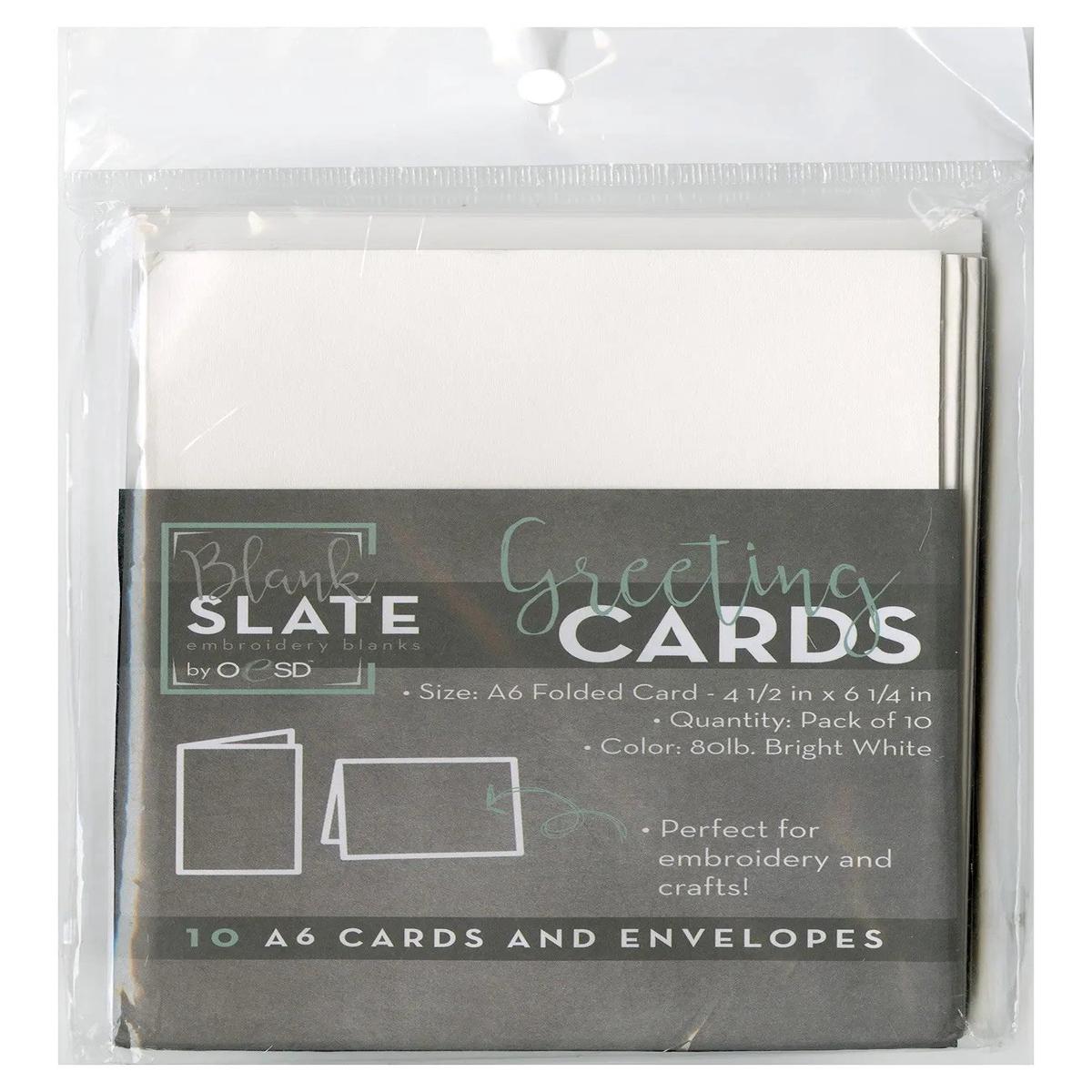 Blank Greeting Cards & Envelopes Size A6 10pk