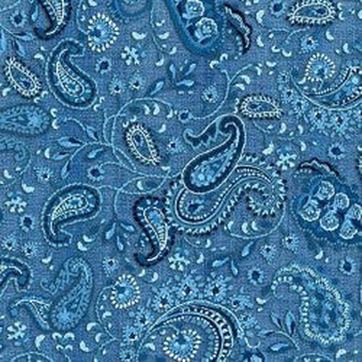 Boho Wave Denim Cotton 44"/45" Fabric Per Yard