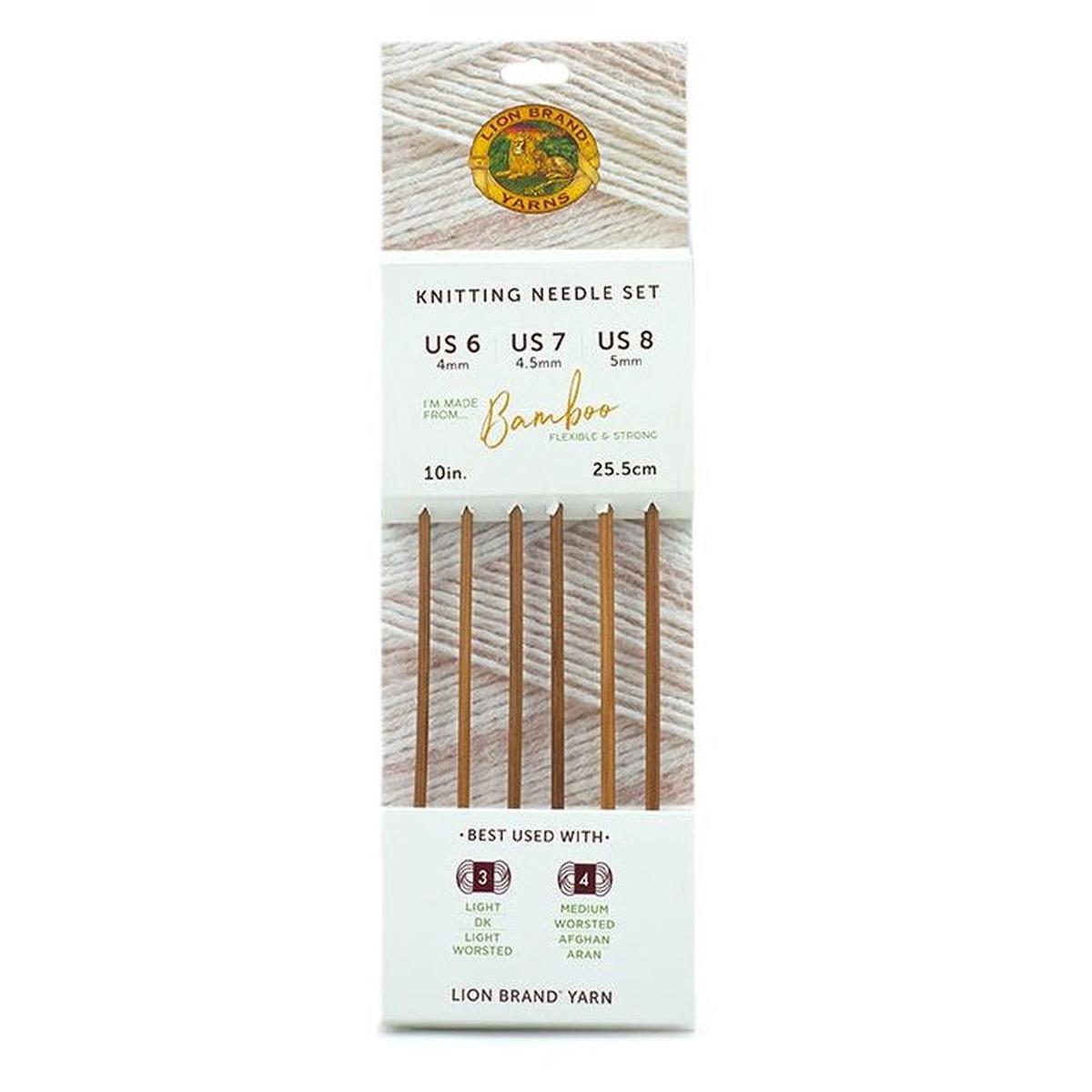 Lion Brand Bamboo Knitting Needle Set (Sizes 6-7-8)