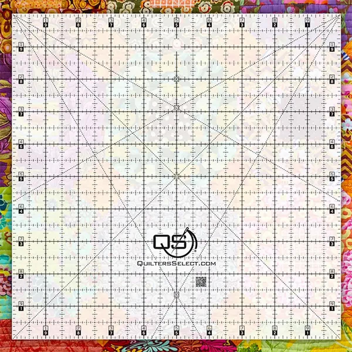Quilters Select Non-Slip Crystal Clear Ruler 10x10