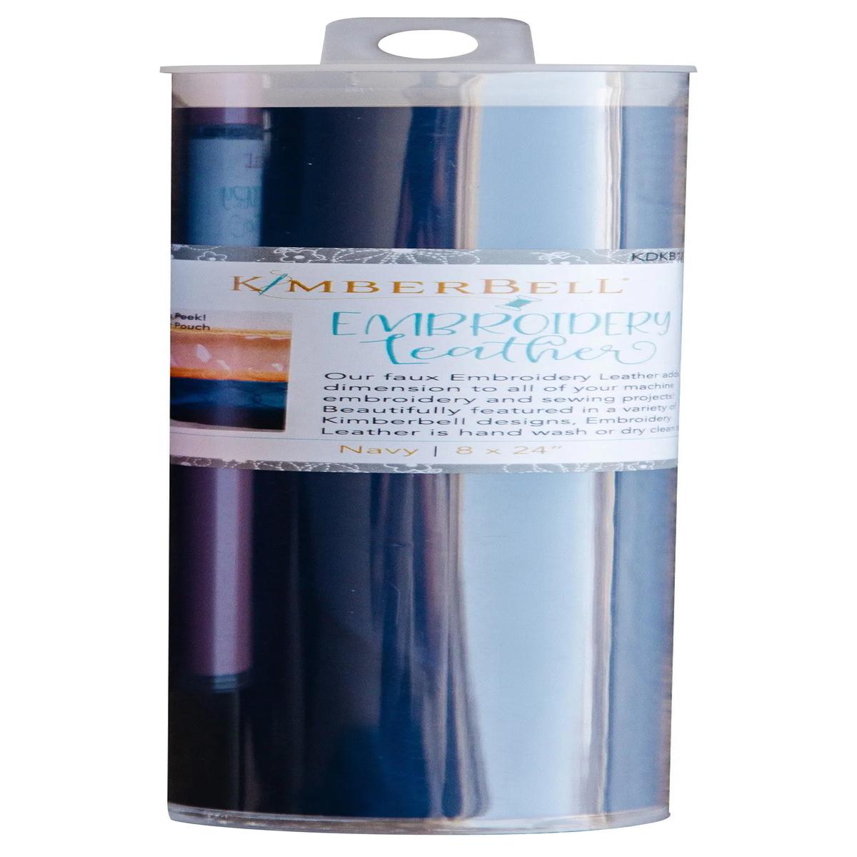 Embroidery Leather Navy