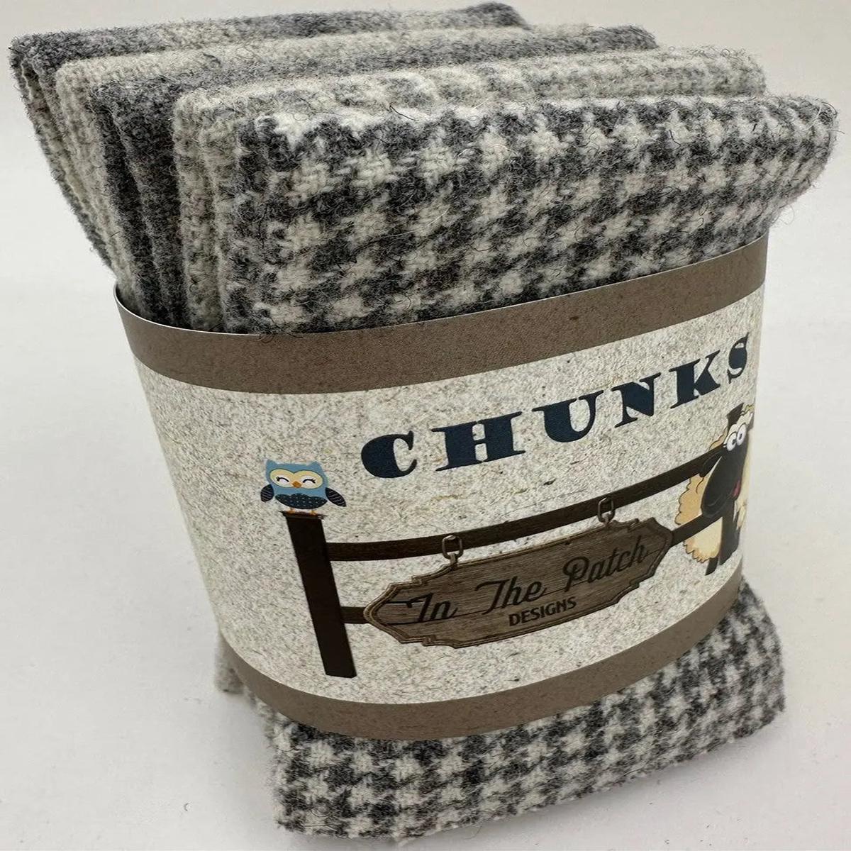 Felted Greys Wool Chunks 5pc 9in x 10in