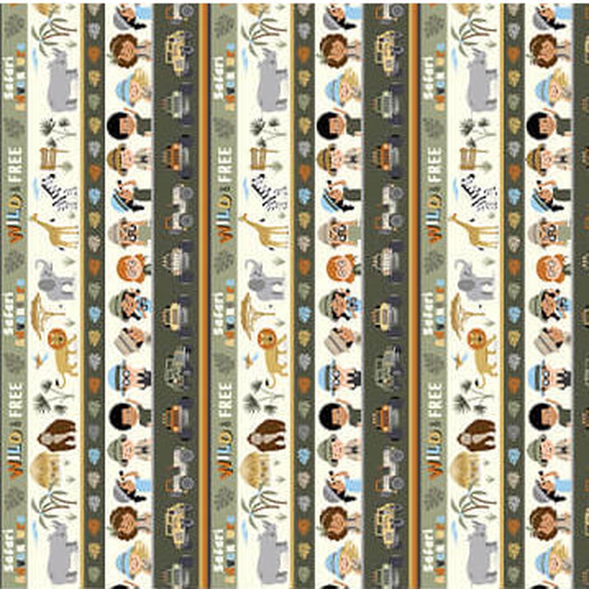 Safari Adventure - Stripe Panel (24"x44")