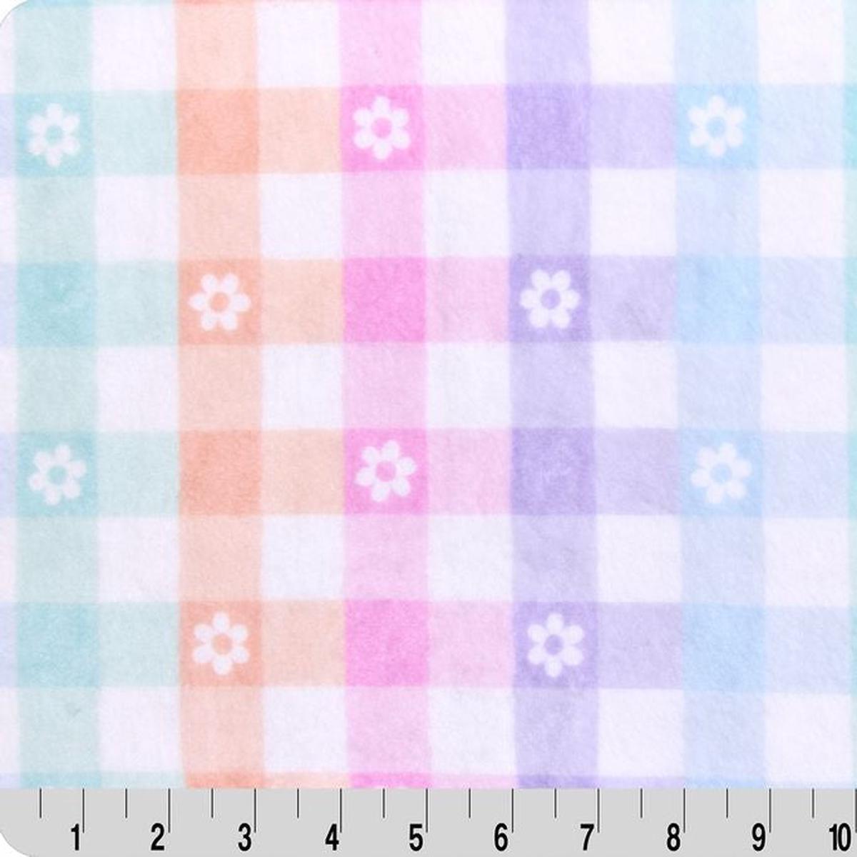 Cloud Cuddle Pastel Gingham Daisy 58" - 60" Fabric per yard