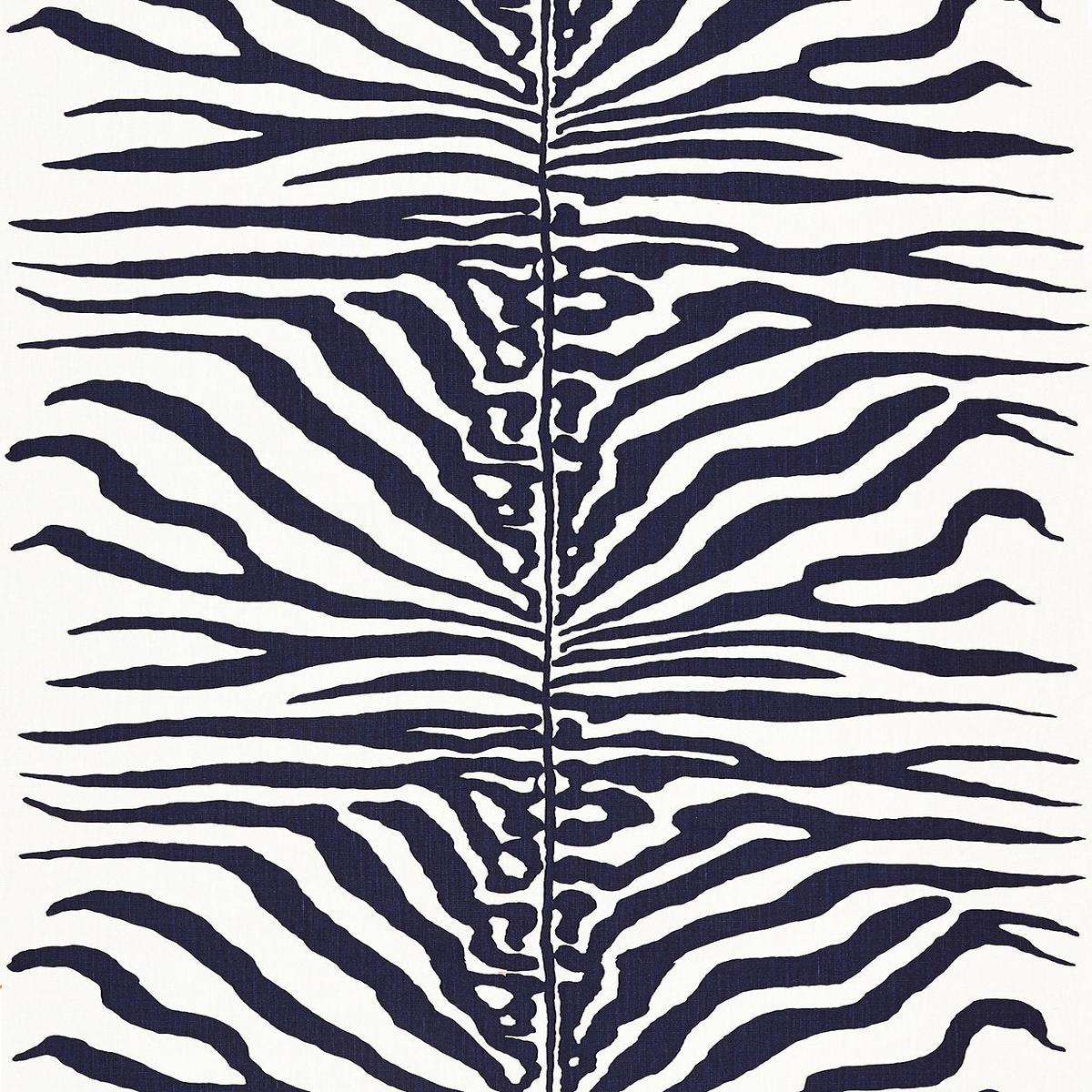 Zebra - Navy by Scalamandre Fabric