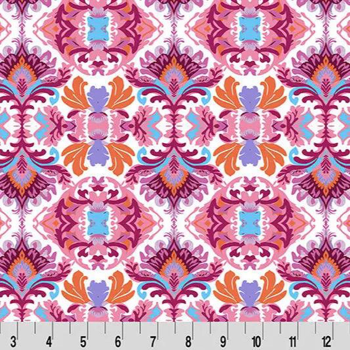 Wanderlust Damask Quilting Cuddle Pink Fabric per yard