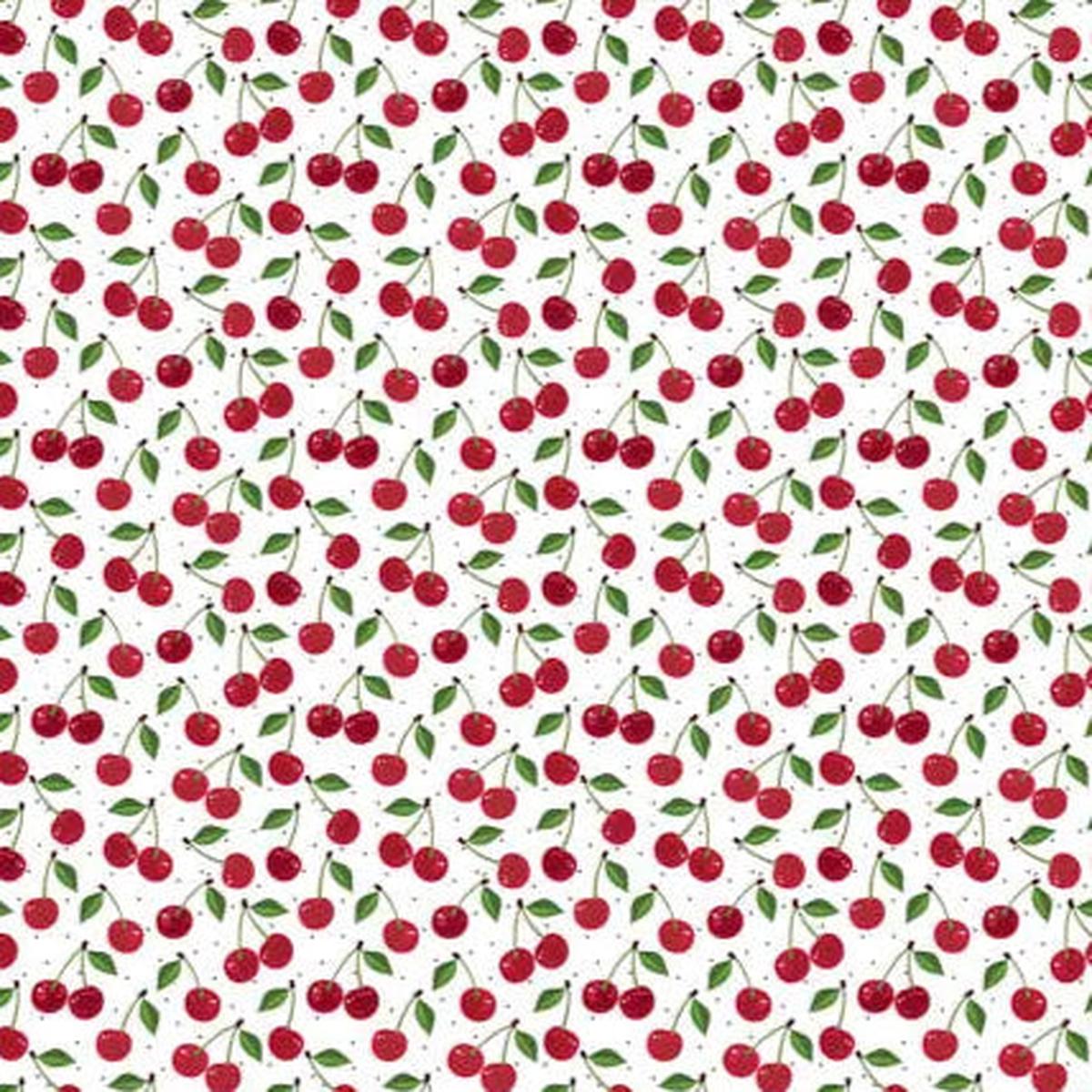 Very Cherry Scarlet Digital Cuddle Fabric per yard