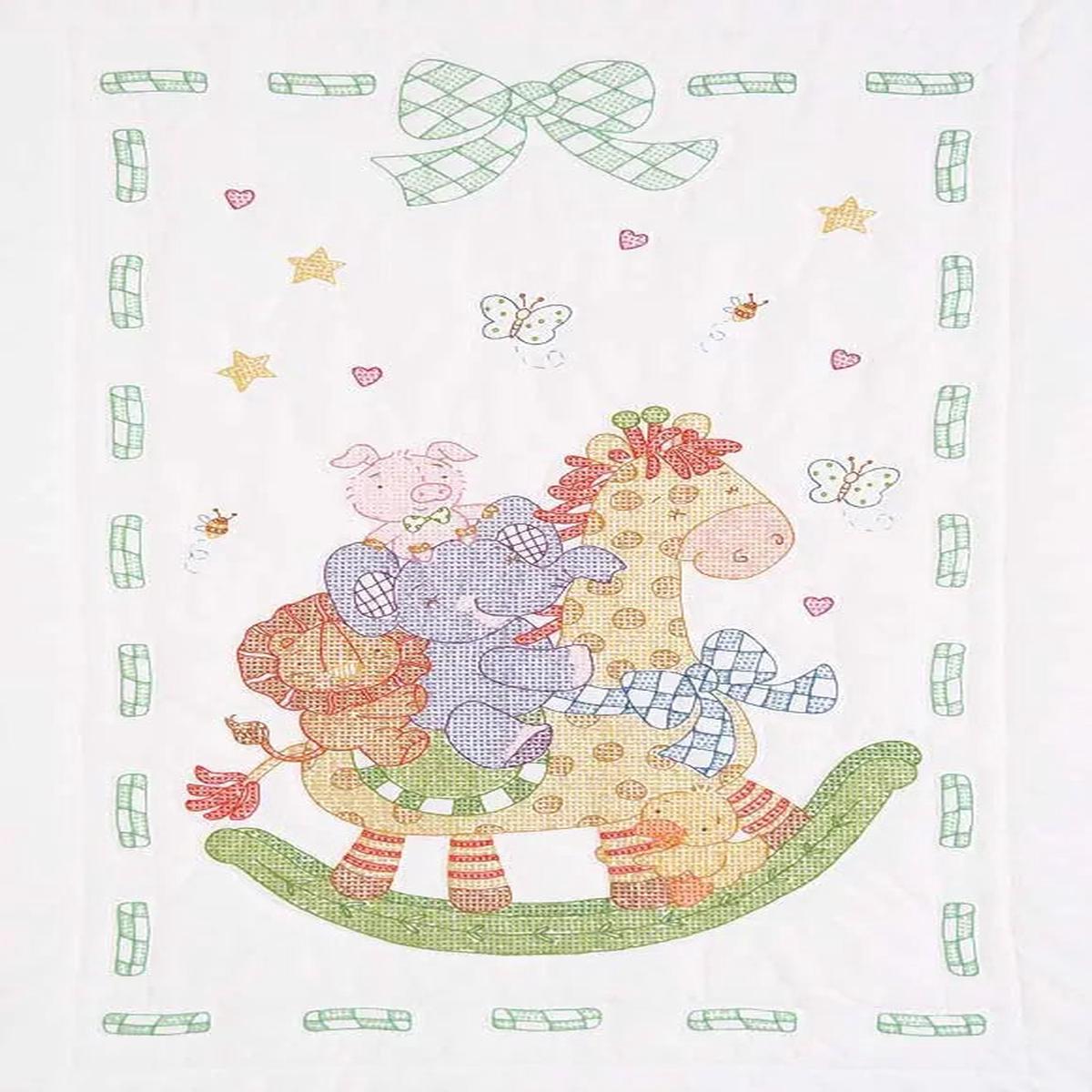 Giraffe & Friends Crib Quilt Top