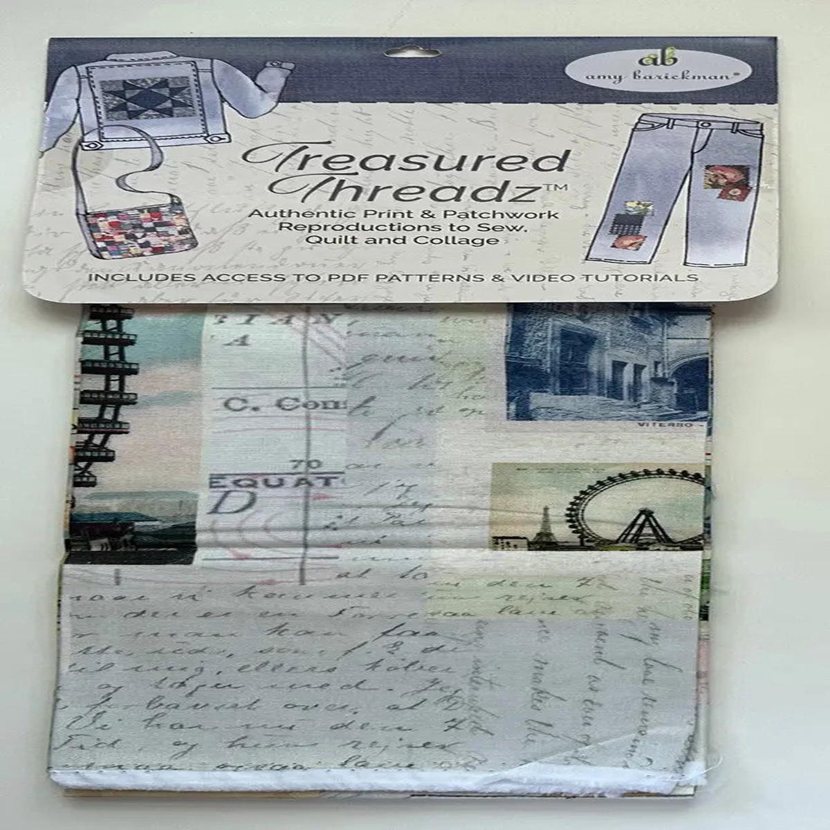 Treasured Threadz Collage Fabric Panel - Around the World