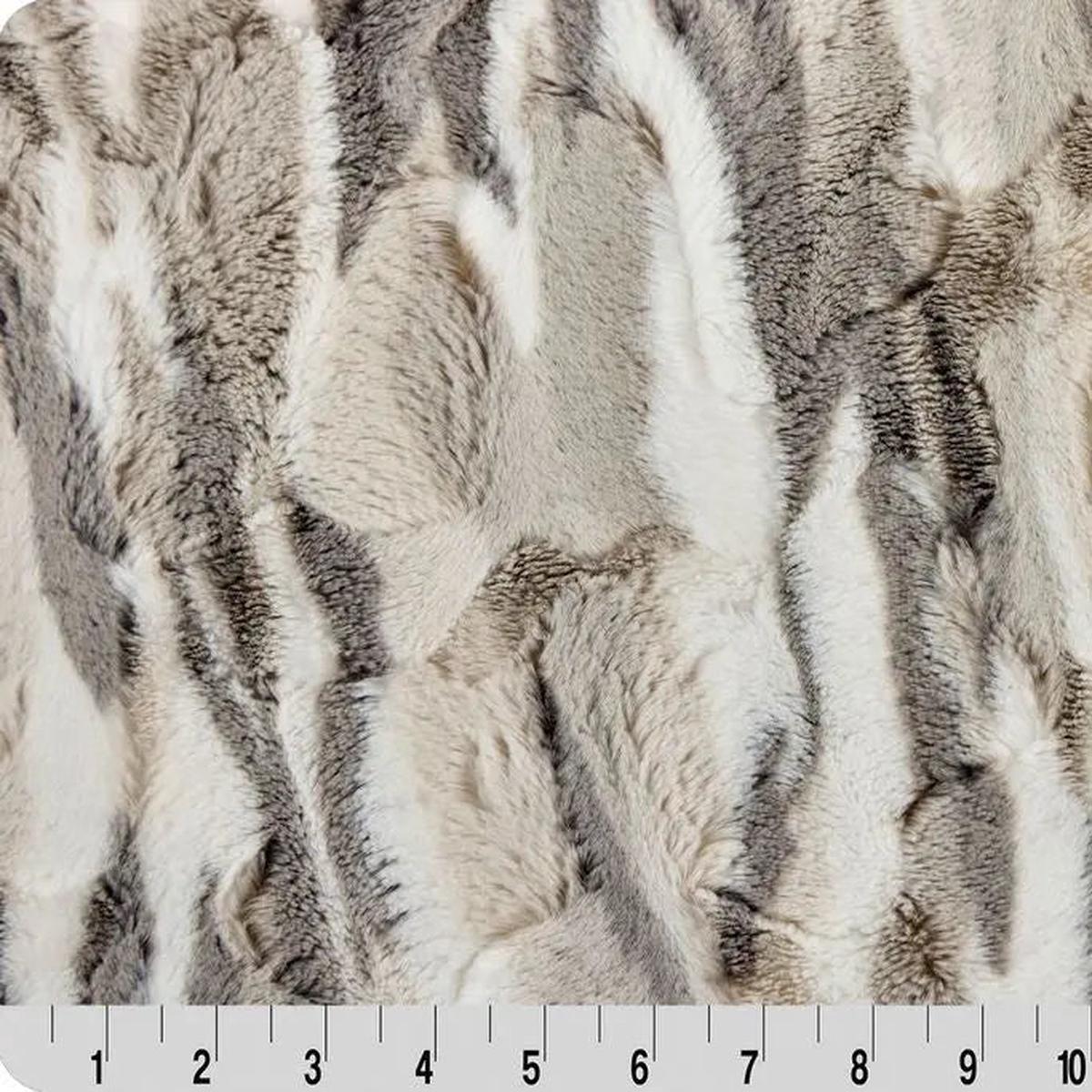 Pewter Luxe Cuddle Frosted Himalayan 58/60" Fabric per yard