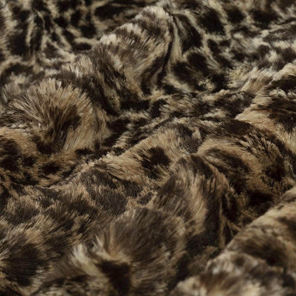 Chocolate Luxe Cuddle Cheetah 58"/60" Fabric per yard
