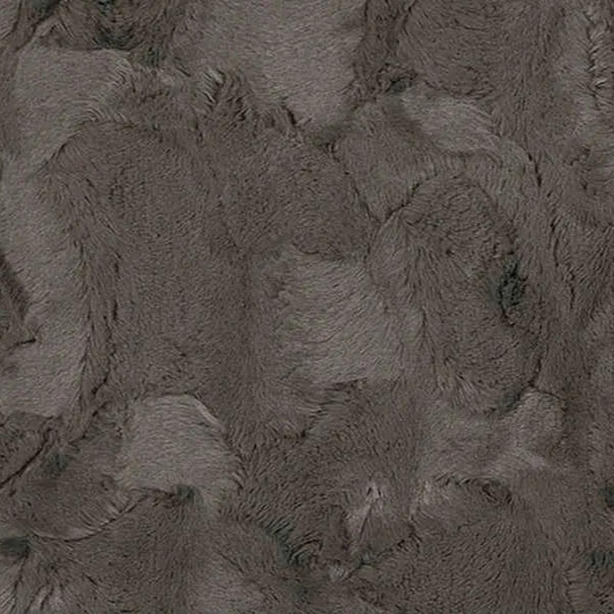 Charcoal Luxe Cuddle Hide 58/60" Fabric per yard