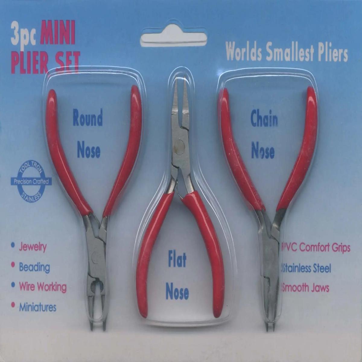 Plier Set Round, Flat & Chain Nose 3pc
