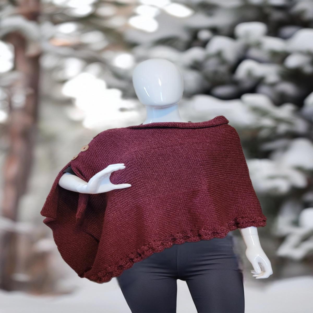 Urban Elegance Shawl (Circular Knitting Machine & Crochet)
