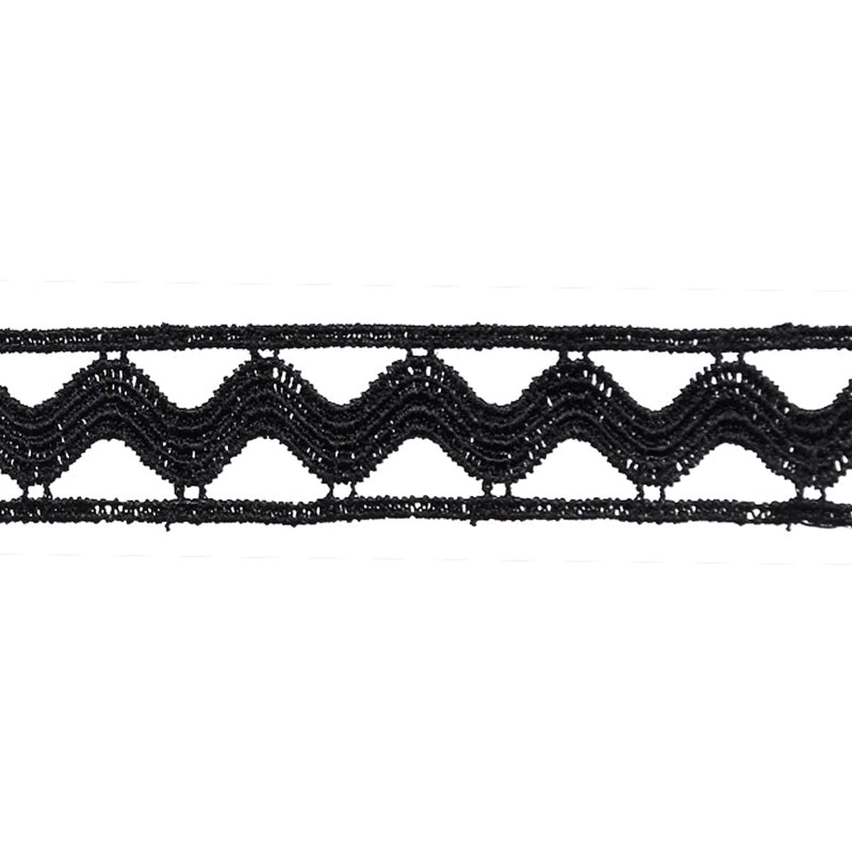 White Wave Lace Trim, 1/2-inch X 5 Yards Scalloped Rick Rack Openwork Border