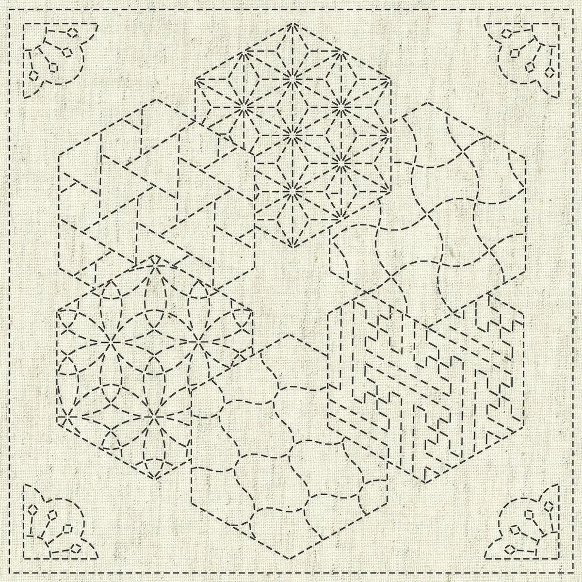 Sashiko Cloth - Kaza-Guruma 2