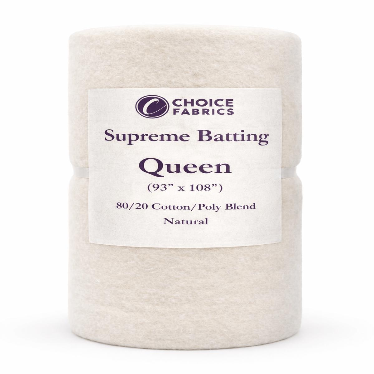 Choice Supreme Batting - 80/20 Cotton/Poly Blend - Queen (93" x 108")