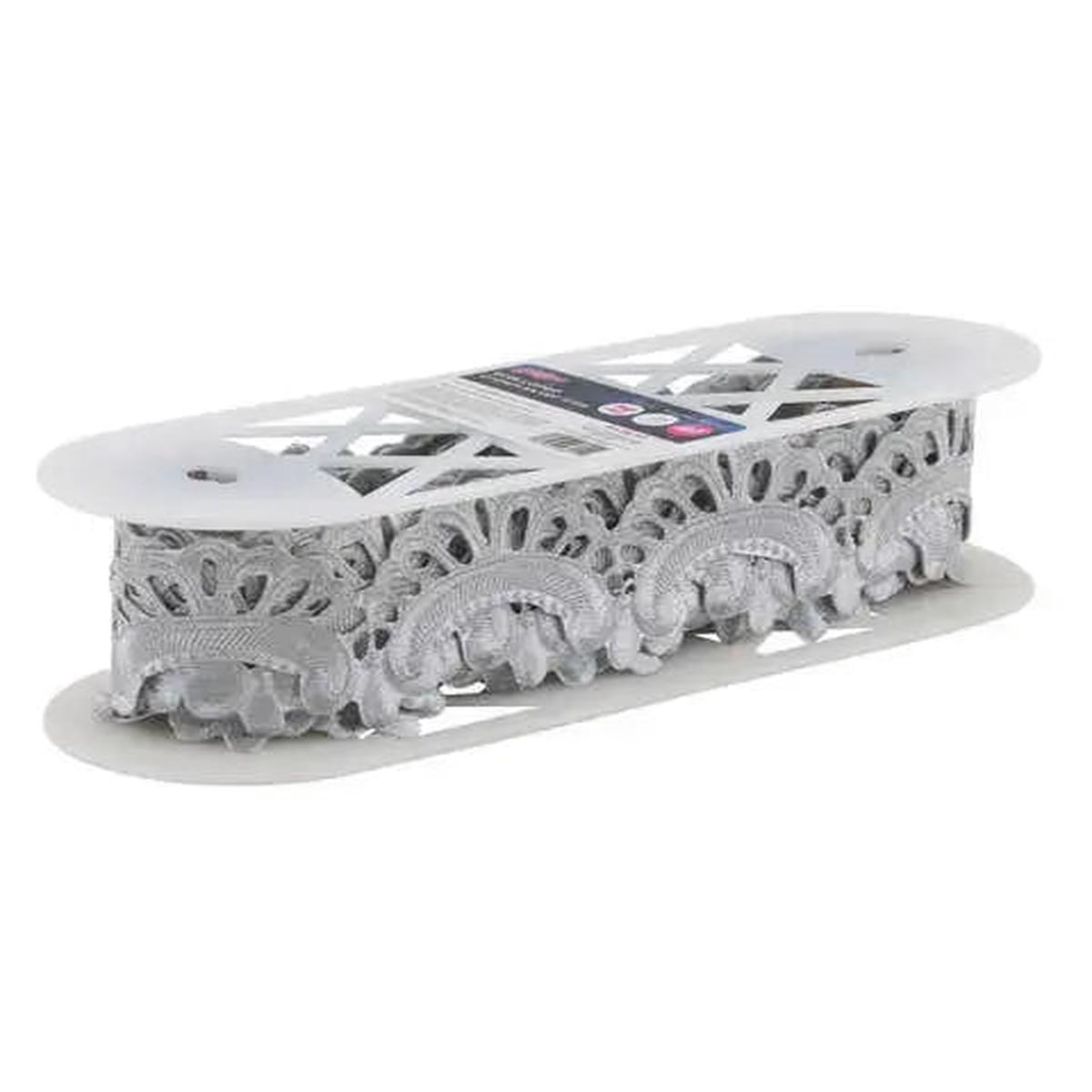 Yaya Han Iron-On Scallop Trim Silver - Per Yard