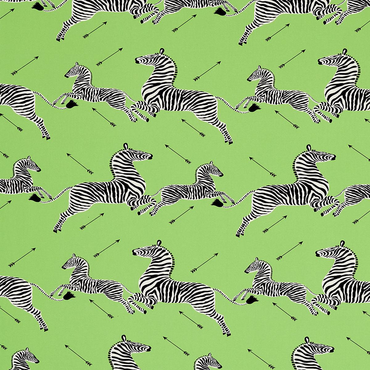 Zebras Petite - Lime by Scalamandre Fabric