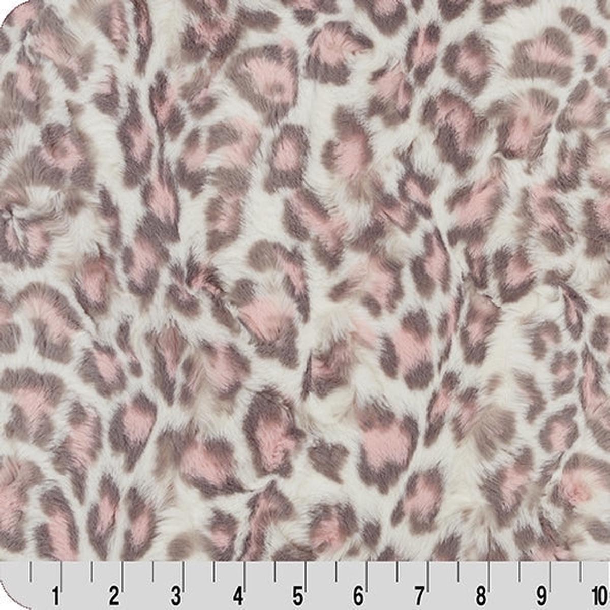 Blush Luxe Cuddle Leopard 58"/60" Fabric per yard