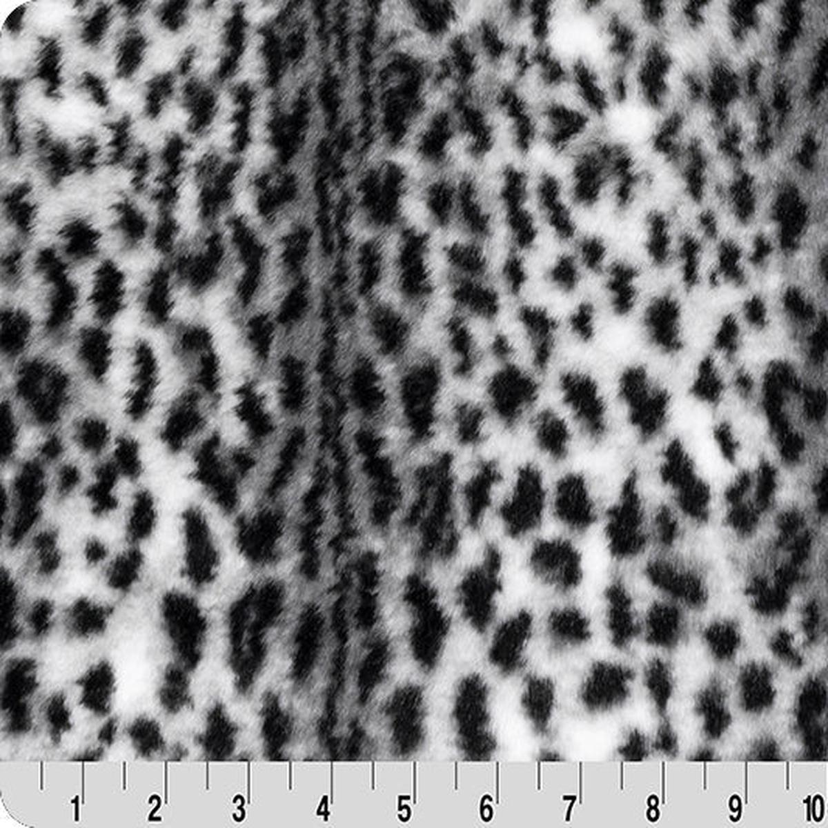 Snow/Black Luxe Cuddle Savanna 58"/60" Fabric per yard