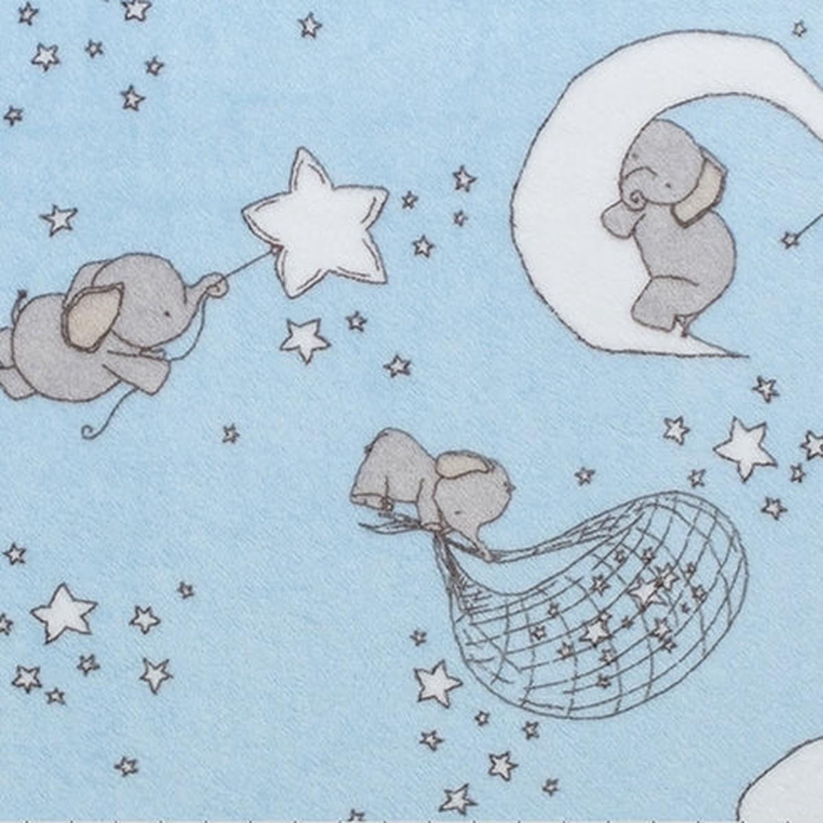 Baby Blue Smd Dream Big 2 Digital Cuddle 58/60" Fabric Per Yard