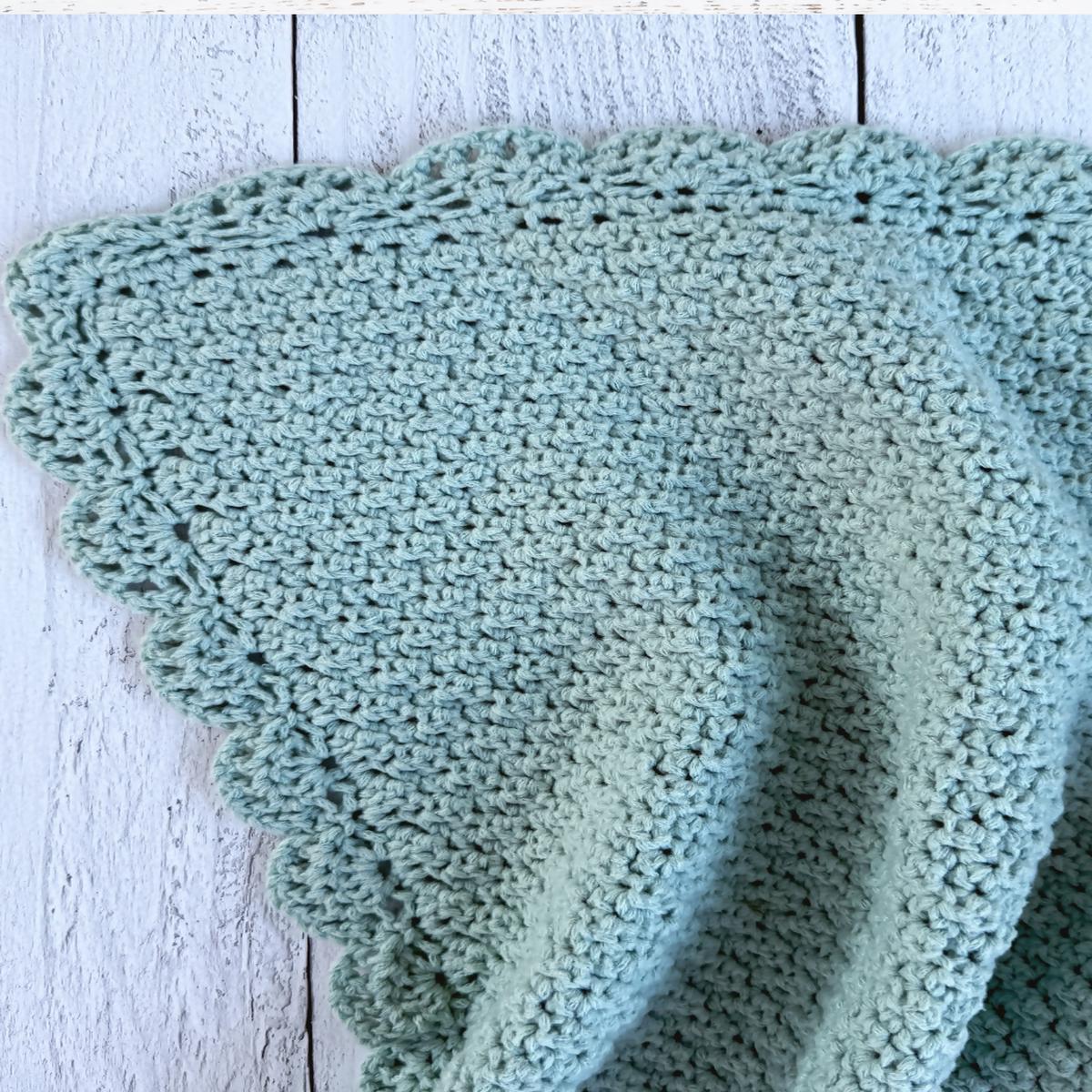 C2C Lemon Peel Stitch Baby Blanket (Crochet)
