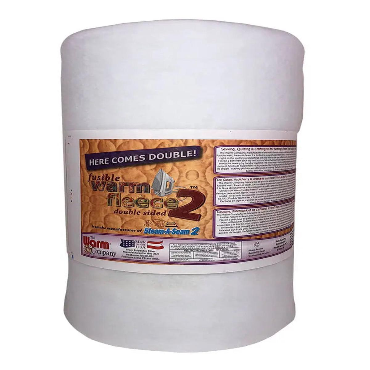 Fusible Warm Fleece 2 45" x 20 YD Batting - Iron-On Fleece Batting for Quilting