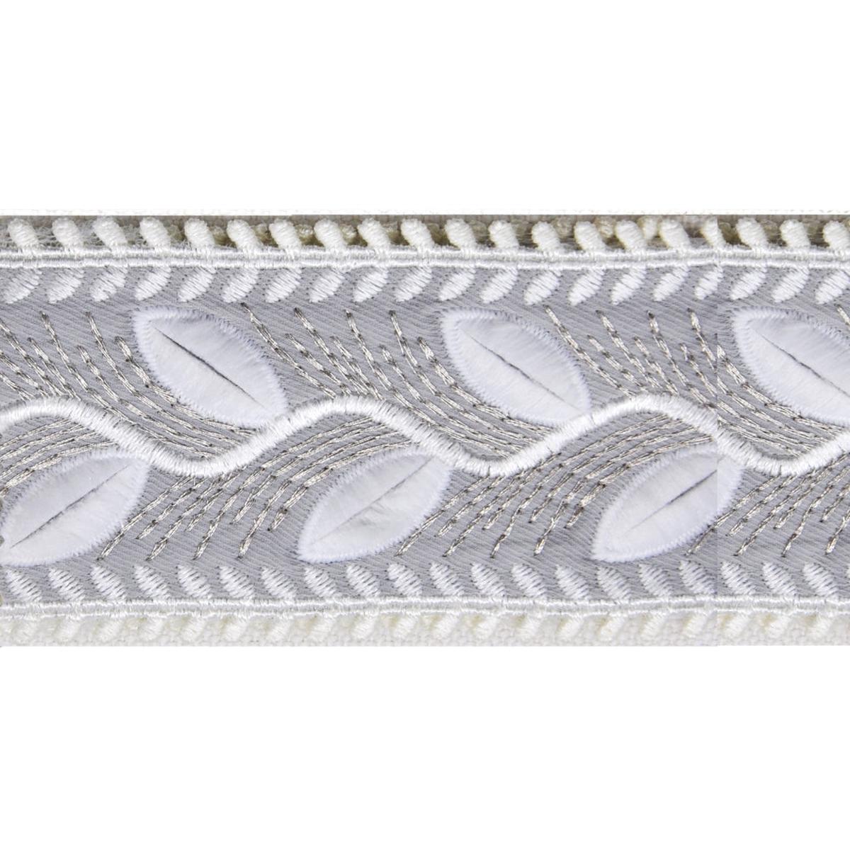 2 1/4-inch Decorative Embroidered Woven Trim Tape 5 Yard Roll | Style BR-7564