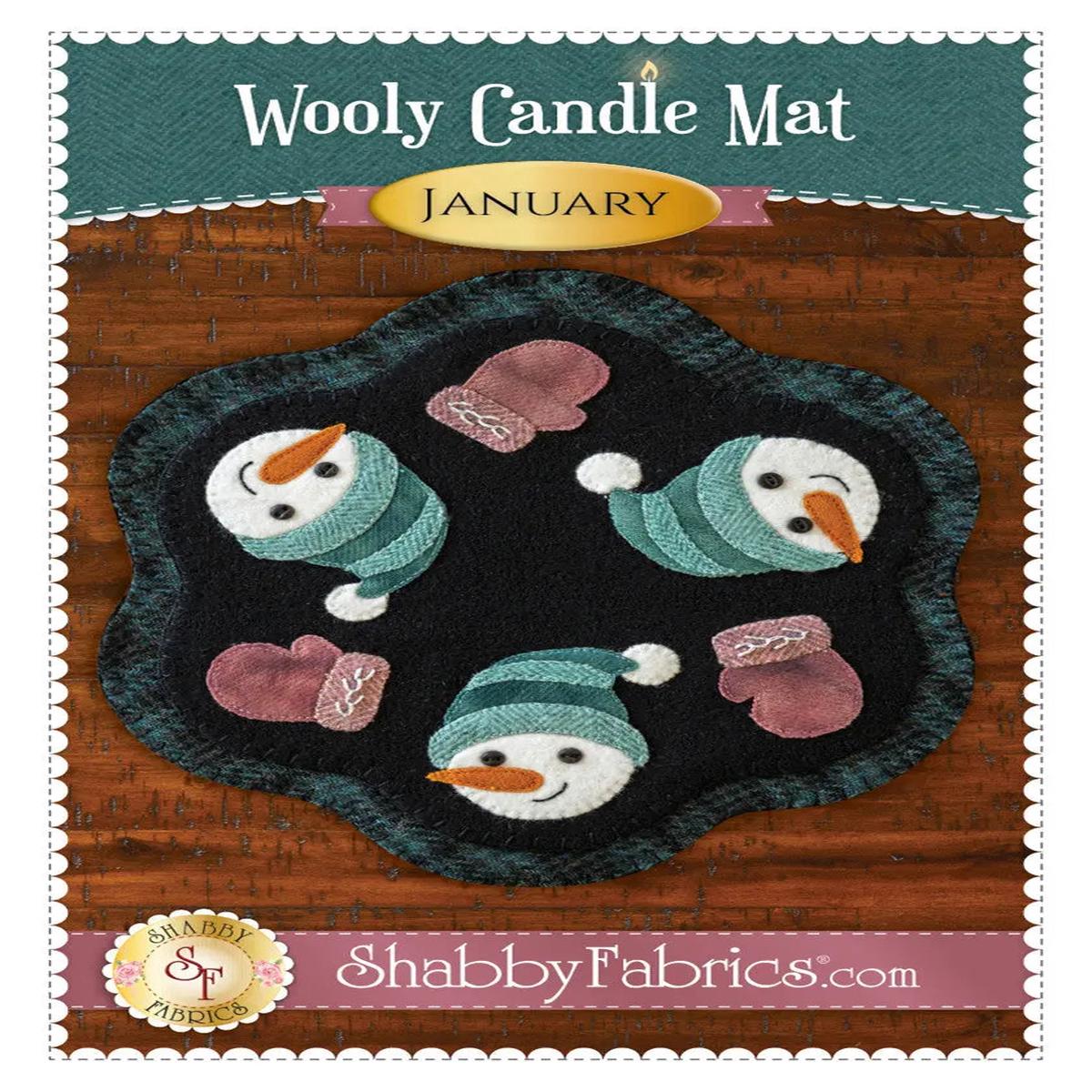 Wooly Candle Mat January