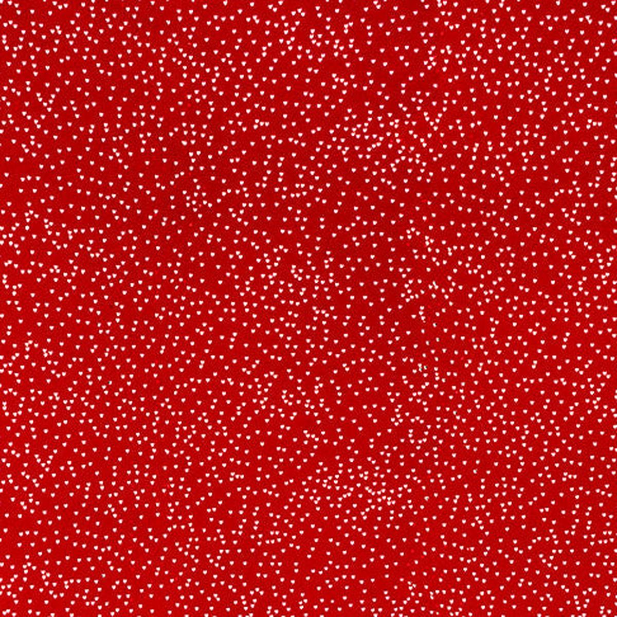 Scarlet/Silver Sparkle Cuddle Glitter 58/60" Fabric Per Yard