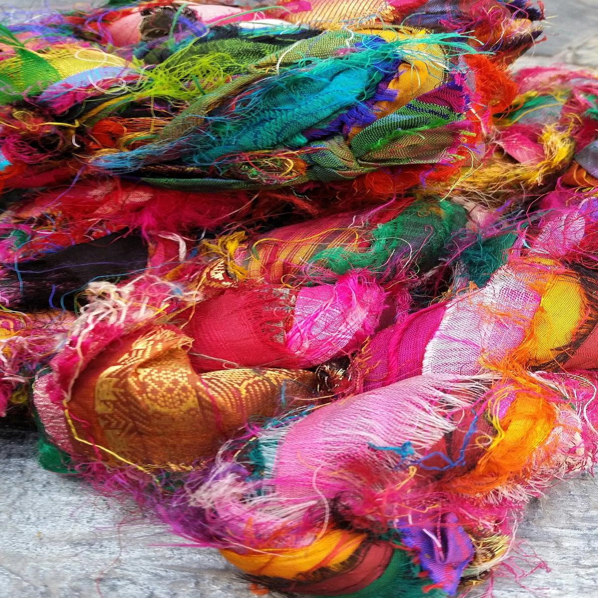 Eyelash Silk Sari Ribbon