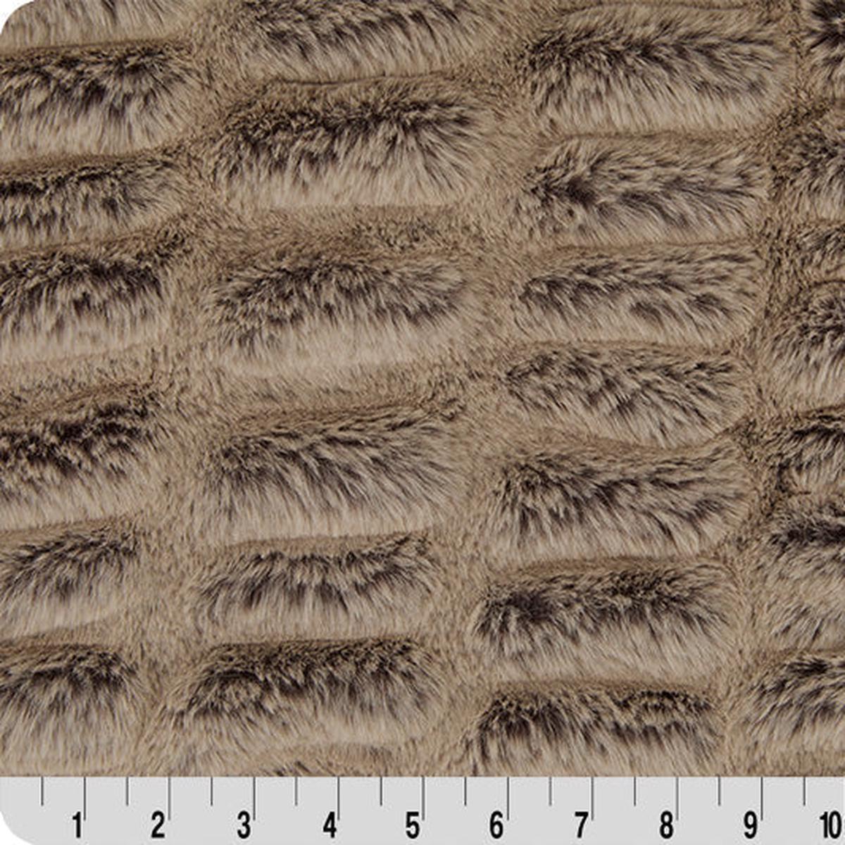 Chocolate/Almnd Luxe Cuddle Iced Milan 58"/60" Fabric per yard